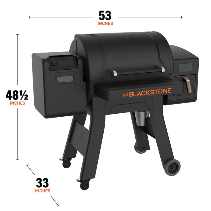 Blackstone 900 Pellet Grill and Air Fryer Combo with Wi-Fi &amp; Bluetooth

Experience a new realm of flavor with the Blackstone Pellet Grill and Air Fryer Combo. This 896 sq. In. Pellet Grill is expertly equipped with a 20 lb. Hopper, a folding front shelf, plus Wi-Fi and Bluetooth connect ability. Expand your cooking ability with the built-in 7 qt. Digitally controlled Air Fryer Drawer with smoke technology. Revolutionize your meals with Blackstone’s all-new Pellet Grill Air Fryer Combo.