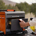 Blackstone Adventure Ready 3 Quart Portable Airfryer with Basket. 3-quart airfryer basket: Perfect for airfrying fries, chicken nuggets, and anything else you can think of.
Digital touch-screen timer and temperature display: Easily set cook time and keep track of temperature.
Top handle: Provides easy transport to and from the campsite.
Crumb tray: Removable for easy cleanup.
Piezo ignition: Easy-to-use and reliable ignition system.
Batteries or plug (included).
Power requirements: 110V/60Hz/1.5A
