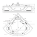 Premium acrylic corner jetted bathtub by Empava - 59-inch whirlpool tub with therapeutic LED lighting, temperature control, and massage jets - modern luxury bathroom fixture EMPV-59JT319LED