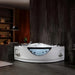 Premium acrylic corner jetted bathtub by Empava - 59-inch whirlpool tub with therapeutic LED lighting, temperature control, and massage jets - modern luxury bathroom fixture EMPV-59JT319LED