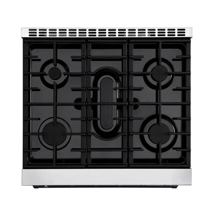 Empava 30" Freestanding Single Oven Natural Gas Range with 5 Burners- 4.5 cu.ft, EMPV-30GR10. the 30" Freestanding Single Oven Natural Gas Range. This ETL-certified powerhouse iBoasting 5 burners in a sleek, freestanding design, this 4.5 cu.ft. gas range offers unparalleled cooking flexibility. From high-heat searing to gentle simmering, the range's versatile burner configuration - including a robust 18,000 BTU element