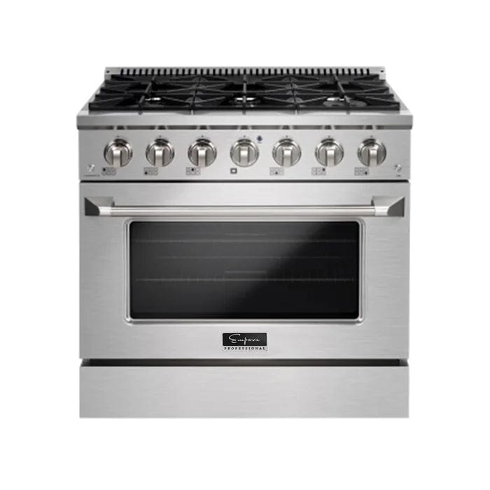 Empava 30" Freestanding Single Oven Natural Gas Range with 5 Burners - 4.5 cu.ft. ETL-certified gas range with 18,000 BTU burner, versatile 5-burner configuration, convection oven, stainless steel exterior, brilliant blue interior, precise temperature control from 150-500°F, commercial-grade convection fan, large oven window, halogen lights, tempered glass - the ultimate luxury appliance for discerning home chefs, contractors, and architects.