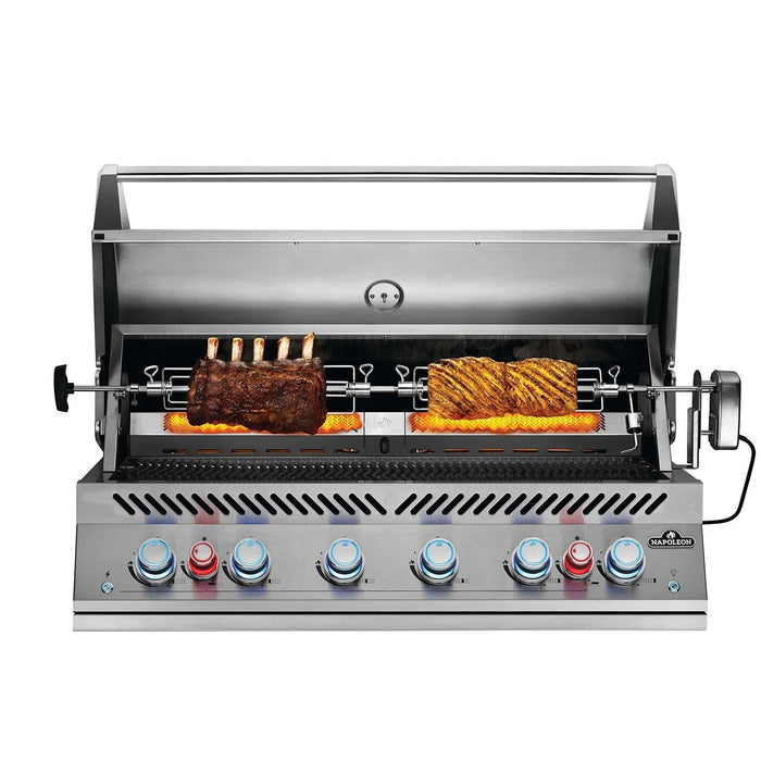 Napoleon Grills - Built-In 700 Series 44 RB Stainless Steel with Dual Infrared Rear Burners Make the Built-In 700 Series 44-inch Gas Grill with Dual Rear Infrared Burners is the crown jewel of your outdoor kitchen. High-quality, marine-grade, stainless steel provides the stylish durability you've come to expect from Napoleon barbecues. Made from the same stainless steel, the 9-mm thick cooking grids are virtually maintenance-free and provide iconic WAVE™ sear marks.