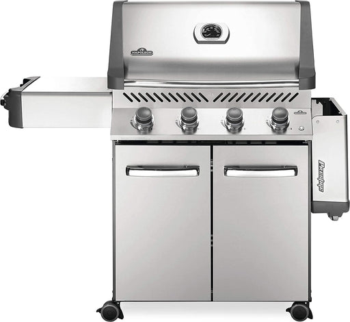 Napoleon Prestige 500 Stainless Steel 4-Burner Natural Gas Grill P500NSS-3 Grilling up a delicious dinner for a crowd is easy with the Napoleon Prestige® Series 500 Propane Gas Grill, all in glorious stainless steel. Grill up to thirty burgers at once on the large grilling area and generous warming rack. You'll know it's a Napoleon with the iconic WAVE™ cooking grids for those distinctive sear marks. Not just durable on the outside;
