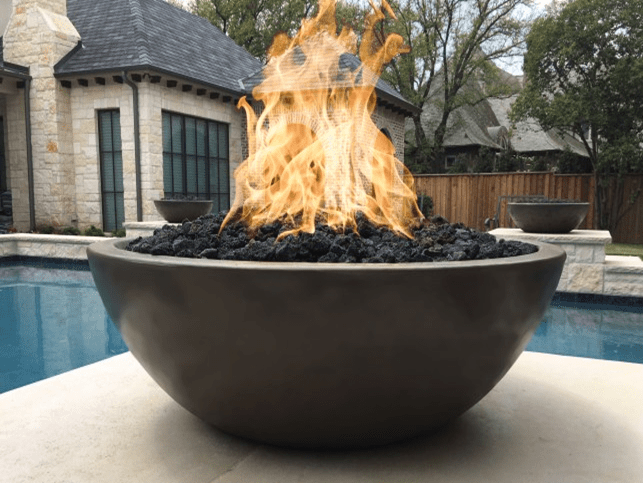 The Outdoor Plus Sedona Concrete Fire Bowl + Free Cover