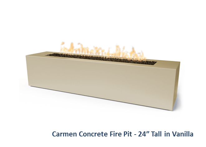 The Outdoor Plus 72" Carmen Concrete Fire Pit + Free Cover