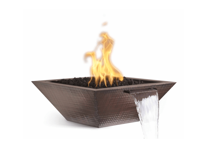 The Outdoor Plus Maya Copper Fire & Water Bowl + Free Cover