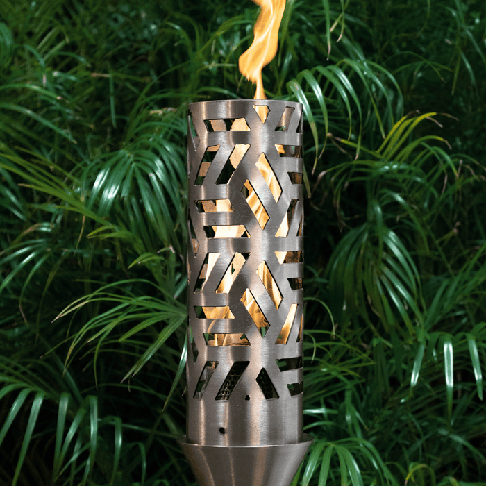The Outdoor Plus Cubist Fire Torch / Stainless Steel + Free Cover