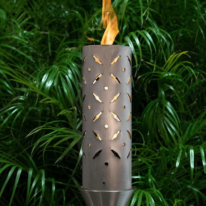 The Outdoor Plus Diamond Fire Torch / Stainless Steel + Free Cover