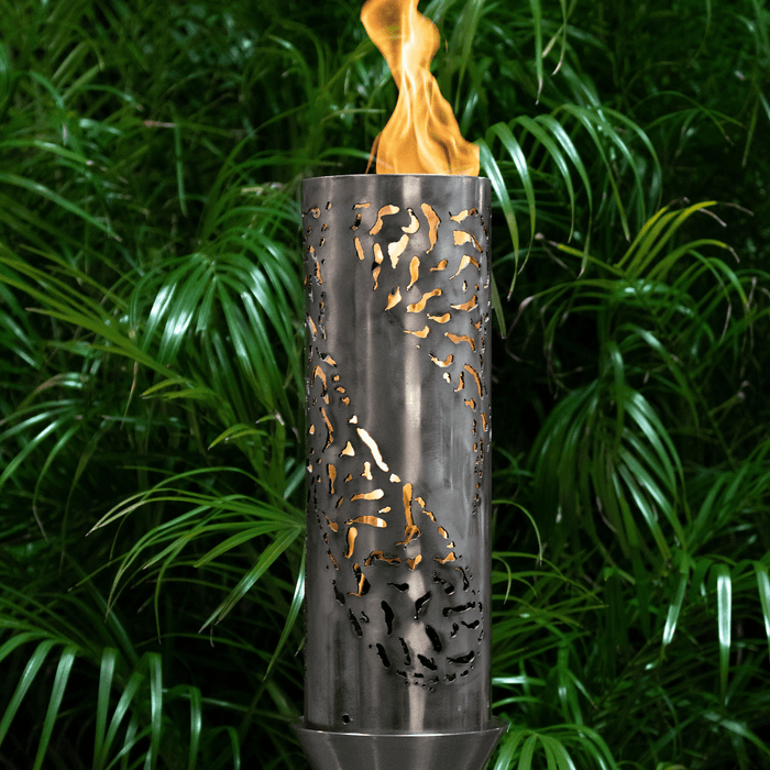 The Outdoor Plus Tiki Fire Torch / Stainless Steel + Free Cover