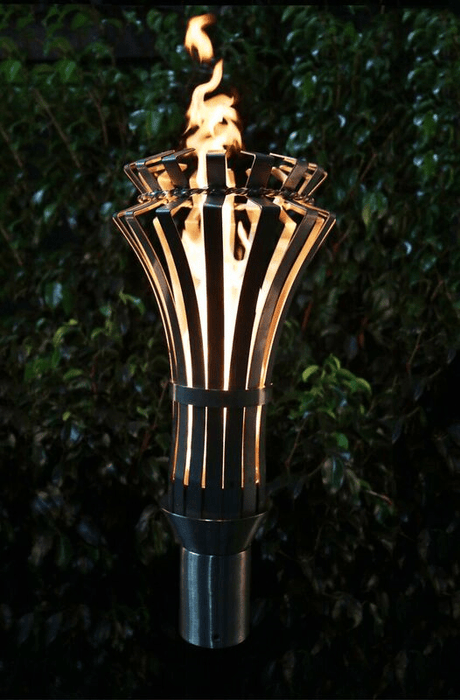 The Outdoor Plus Gothic Fire Torch / Stainless Steel + Free Cover