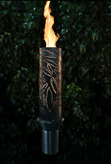The Outdoor Plus Tropical Fire Torch / Stainless Steel + Free Cover