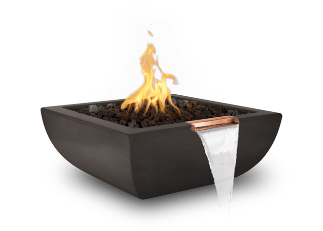 The Outdoor Plus Avalon Concrete Fire & Water Bowl + Free Cover