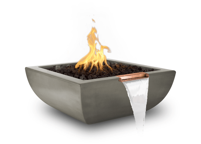 The Outdoor Plus Avalon Concrete Fire & Water Bowl + Free Cover