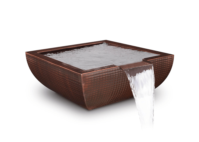 The Outdoor Plus Avalon Hammered Copper Water Bowl + Free Cover