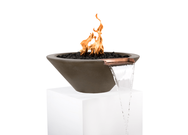 The Outdoor Plus Cazo Concrete Fire & Water Bowl + Free Cover