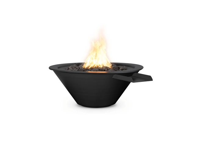 The Outdoor Plus Cazo Powdercoated Steel Fire & Water Bowl + Free Cover