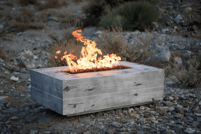 The Outdoor Plus Coronado Wood Grain Fire Pit + Free Cover