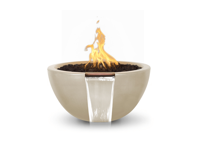 The Outdoor Plus Luna Concrete Fire & Water Bowl + Free Cover