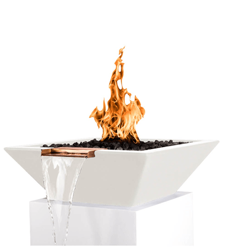 The Outdoor Plus Maya Concrete Fire & Water Bowl + Free Cover