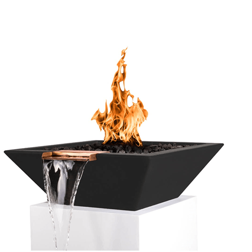 The Outdoor Plus Maya Concrete Fire & Water Bowl + Free Cover