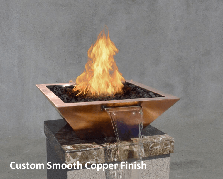 The Outdoor Plus Maya Copper Fire & Water Bowl + Free Cover