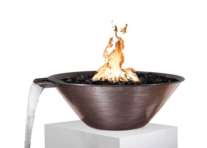 The Outdoor Plus Remi Copper Fire & Water Bowl + Free Cover