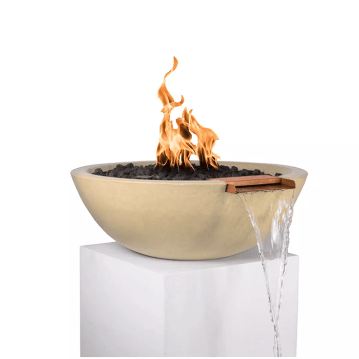 The Outdoor Plus Sedona Concrete Fire & Water Bowl + Free Cover