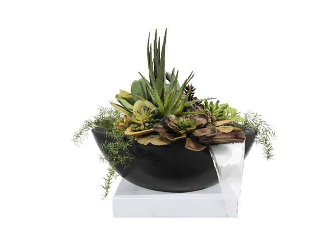 The Outdoor Plus Sedona Concrete Planter Bowl with Water