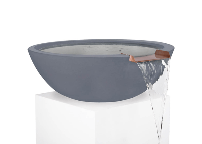 The Outdoor Plus Sedona Concrete Water Bowl + Free Cover
