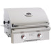 American Outdoor Grill Natural Gas 24-Inch T-Series 2-Burner Built-In Grill - 24NBT-00SP Introducing the American Outdoor Grill - "T" Series [24NBT-00SP], a grill designed to elevate your outdoor cooking experience. With its push-to-light piezo ignition system, this grill provides convenience and eliminates the need for electricity or batteries, ensuring a self-sufficient and clean-looking front panel.