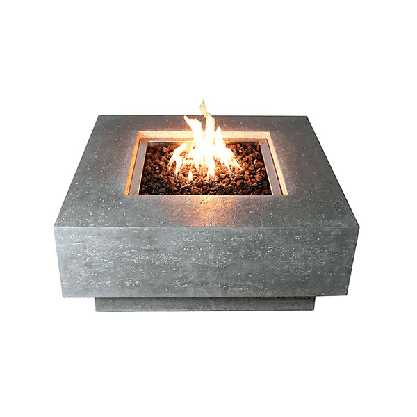 Elementi Manhattan High Performance Cast Concrete Fire Pit OFG103. Measuring at 36" in length, 36" wide, and 16" tall, it perfectly fits into your backyard oasis, adding a touch of sophistication. Crafted from durable, high-performance concrete, the Elementi Manhattan fire table ensures years of enjoyment. It comes with a 1-year warranty, providing peace of mind and guaranteeing its quality craftsmanship. Choose between the Natural Gas or Liquid Propane