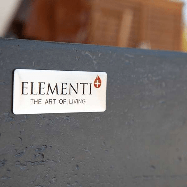 About the Elementi Plus Positano 60" Rectangular Concrete Gas Fire Table  HIGHLIGHTS Easy set-up; Includes lid, 29.7 lbs. of fire glass, and a canvas cover Aluminum lid matches fire table finish Operates on either Liquid Propane or Natural Gas 20 lbs. LP tank does not fit inside; matching tank cover available