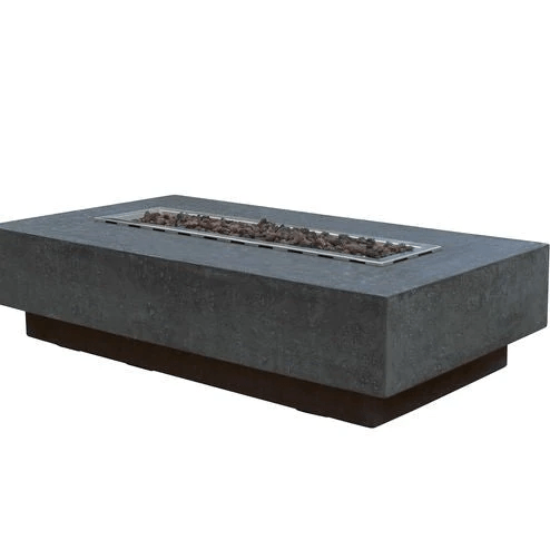Elementi Hampton High Performance Cast Concrete Outdoor FirePit OFG139 Enhance your outdoor living space with the Elementi Hampton Fire Table, a modern and long-lasting addition that is sure to impress. Designed to withstand the test of time, this fire table offers both functionality and style at an affordable price. Featuring a robust heat output of 45,000 BTUs, the Hampton Fire Table ensures a cozy and inviting atmosphere for your outdoor gatherings.