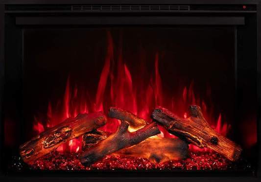 Modern Flames RS-4229 RedStone 42-Inch Built-In Electric Fireplace provides a premium electric fireplace option for your home. Featuring durable construction, an all-new design, and Modern Flames' new Hybrid-FX flame technology, this appliance has been built to impress. An enlarged viewing area offers striking views from any angle, while high-intensity RGB up-lighting, down-lighting, and 10 unique flames colors offer a high-definition display.
